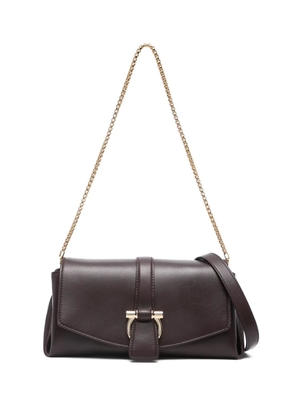 Ferragamo mini front-flap cross body bag - Brown