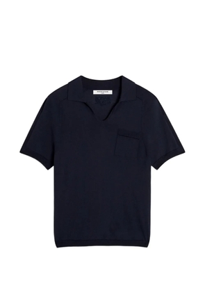 Maison Kitsuné knitted V-neck shirt - Blue