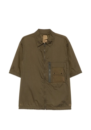 Ten C Mid Layer zip-up pocket-detail shirt - Green