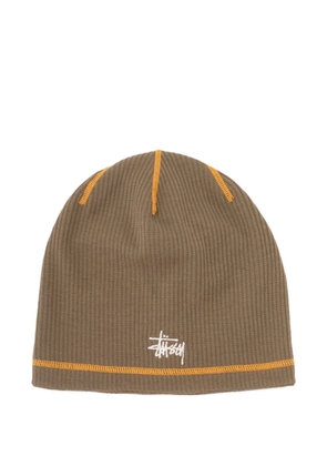Stüssy Skullcap waffle-knit beanie hat - Green