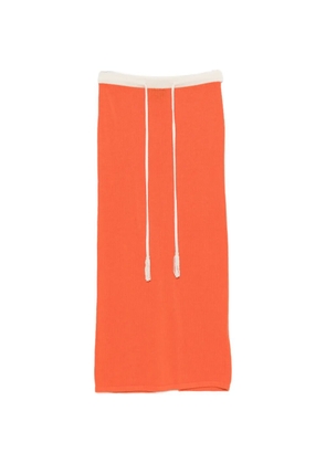 Leslie Amon Noelle drawstring midi skirt - Orange
