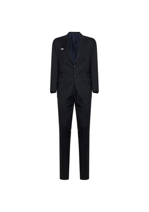 Kiton single-breasted peak-lapel suit - Blue
