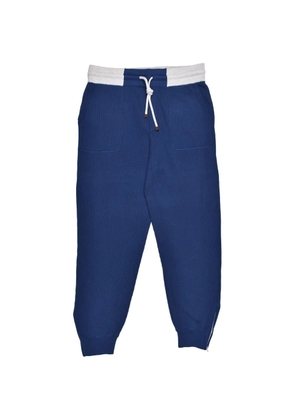 Brunello Cucinelli drawstring-waist track pants - Blue