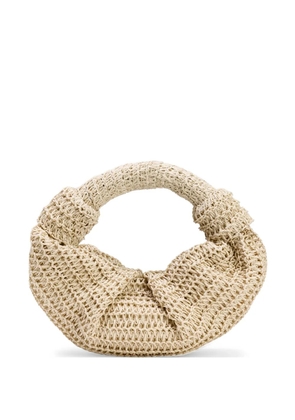 Simon Miller Lopsy knotted raffia handbag - Neutrals