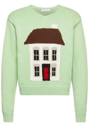 JW Anderson House-intarsia sweater - Green