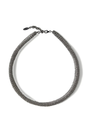 Brunello Cucinelli woven choker necklace - Silver