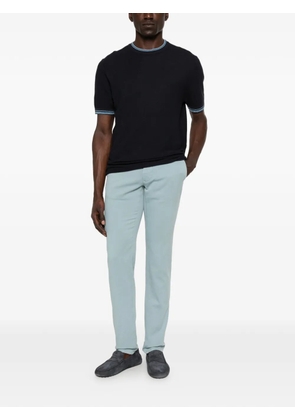 People Of Shibuya contrast-trim short-sleeve T-shirt - Blue