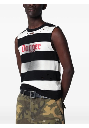 DAGGER distressed striped vest - Black