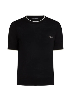 Karl Lagerfeld merino-wool T-shirt - Black
