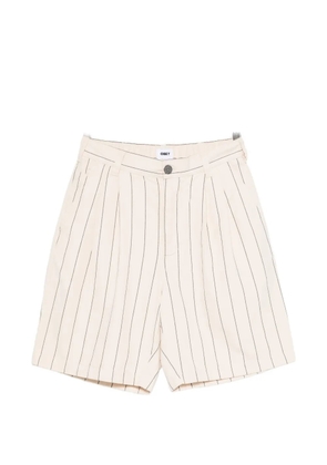 Obey pinstripe-pattern pleated shorts - Neutrals
