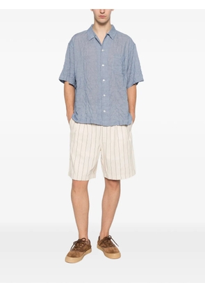 Obey pinstripe-pattern pleated shorts - Neutrals