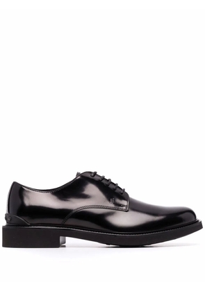 Tod's polished leather derby shoes - Black