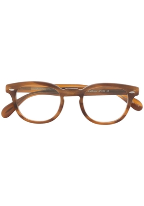 Oliver Peoples Sheldrake rectangle frame glasses - Brown