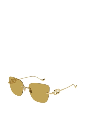 VALENTINO GARAVANI EYEWEAR VLogo geometric-frame sunglasses - Gold