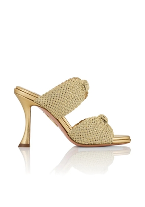 Aquazzura woven knot-detail sandals - Gold