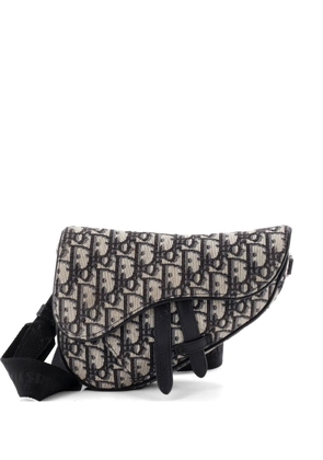 Christian Dior Pre-Owned Saddle Oblique Canvas Mini crossbody bag - Blue