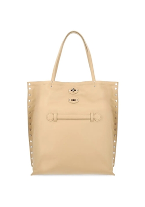 Zanellato medium A'spasso® stud-embellished leather tote bag - Neutrals