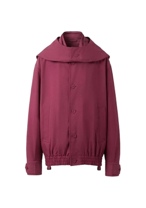 Homme Plissé Issey Miyake Carrier Carried button-up hooded jacket - Red