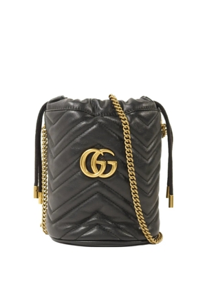 Gucci Pre-Owned mini GG Marmont matelassé bucket bag - Black