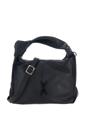VISONA` knotted-handle logo-plaque shoulder bag - Black