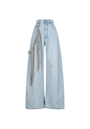 Giuseppe Di Morabito five-pocket wide-leg jeans - Blue
