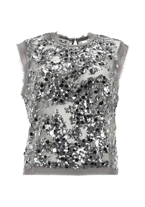 Baum Und Pferdgarten Manira sequin-embellished frayed blouse - Grey