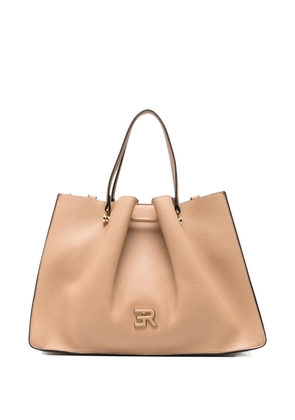 ERMANNO FIRENZE large Anora logo-plaque tote bag - Neutrals