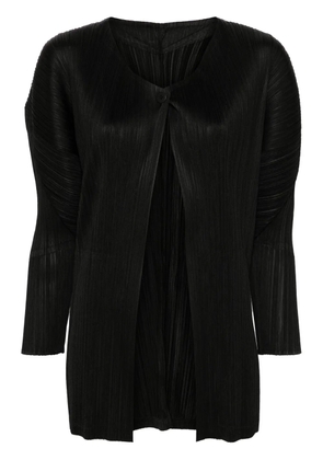 Pleats Please Issey Miyake plissé jacket - Black