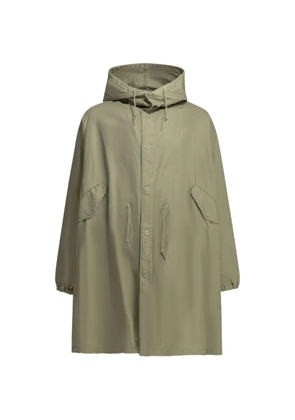 Comme des Garçons Homme hooded drawstring-waist coat - Green