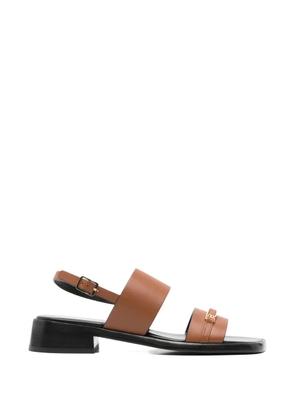 Sergio Rossi logo-plaque buckled sandals - Neutrals