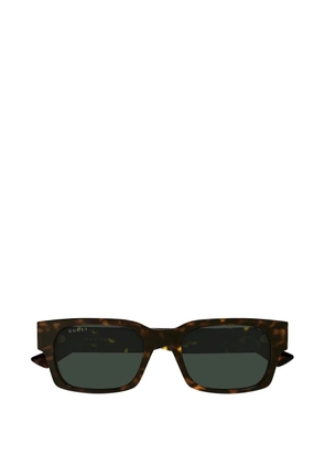 Gucci Eyewear tortoiseshell-effect rectangle-frame sunglasses - Brown