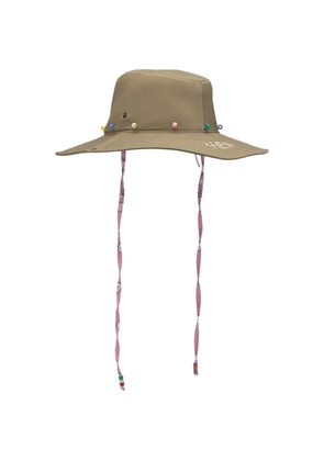 THE HAT GANG bead-embellished fedora hat - Neutrals