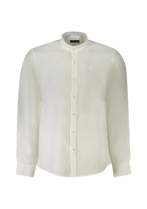 North Sails mandarin-collar linen shirt - White