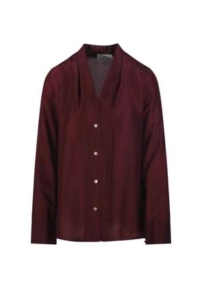 Forte Forte v-neck silk shirt - Red