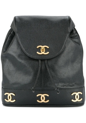 CHANEL Pre-Owned 1991-1994 CC logo backpack - Black