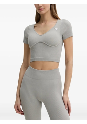 GUESS USA Martina ribbed cropped top - Grey