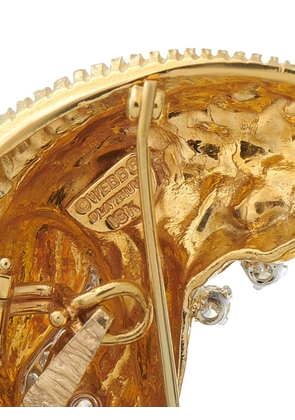 David Webb Fish diamond pendant brooch - Gold