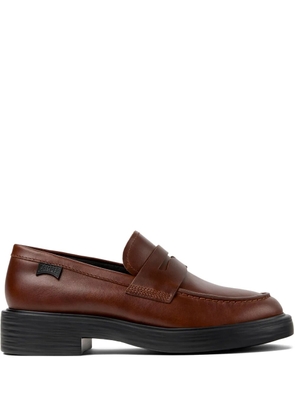 Camper Dean leather penny loafers - Brown