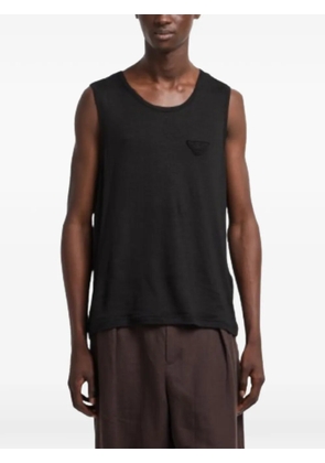 Emporio Armani appliqué vest - Black