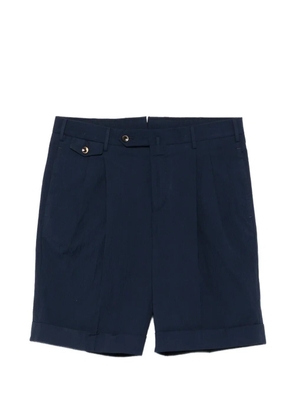 PT Torino pleated-detail turn-up shorts - Blue