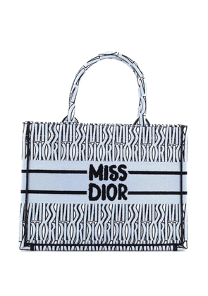 Christian Dior Pre-Owned Miss Dior Book Embroidered Canvas Medium tote bag - Blue