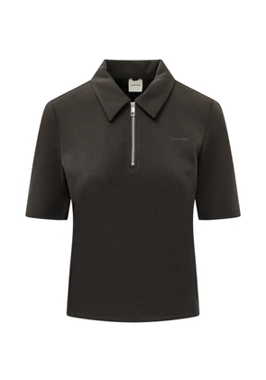 Calvin Klein short-sleeve half-zip polo shirt - Black