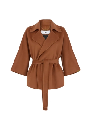 Elisabetta Franchi belted coat - Brown