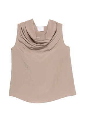 Su draped knot-detail blouse - Brown