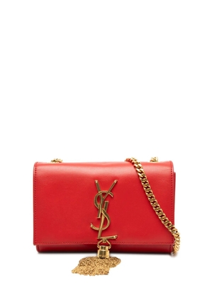 Saint Laurent Pre-Owned 2014 Small Smooth Calfskin Monogram Kate Tassel crossbody bag - Red