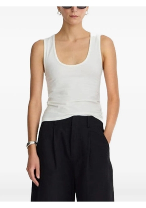 Apiece Apart ribbed scoop-neck tank top - White