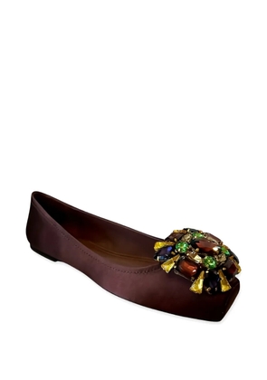 Jeffrey Campbell square-toe ballet flats - Brown