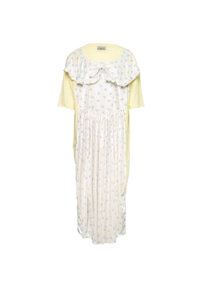 Ashley Williams floral-print ruffled-collar dress - Yellow