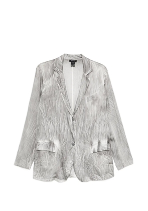 Avant Toi crinkled-finish single-breasted jacket - Grey