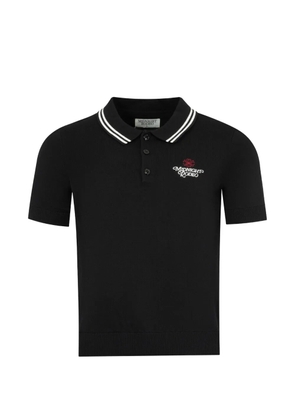 MIDNIGHT RODEO logo-embroidered tipped polo shirt - Black